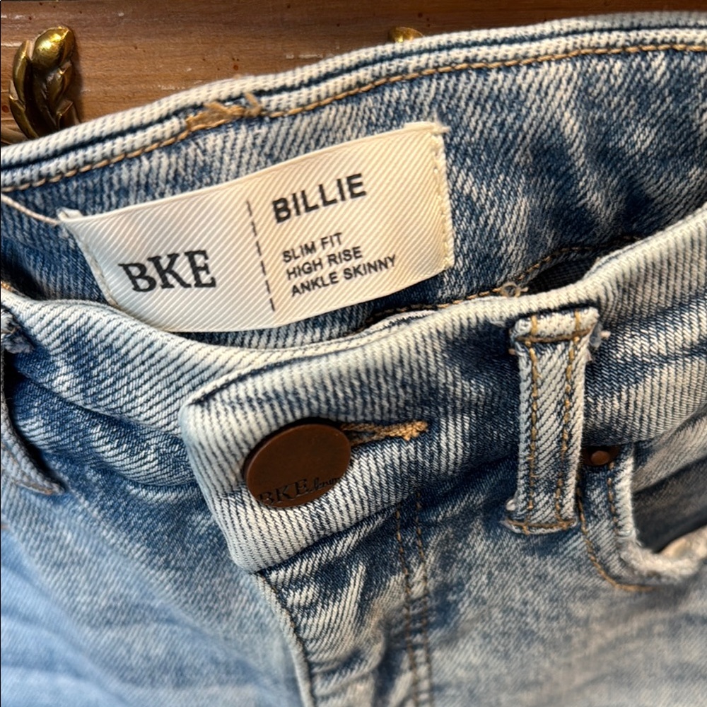 BKE Blue High Rise Jeans with Classic Stitching